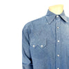 Men's Laundered Blue Chambray Premium Cotton Western Shirt