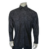 Men's Black Stonewashed Denim Sawtooth Western Shirt