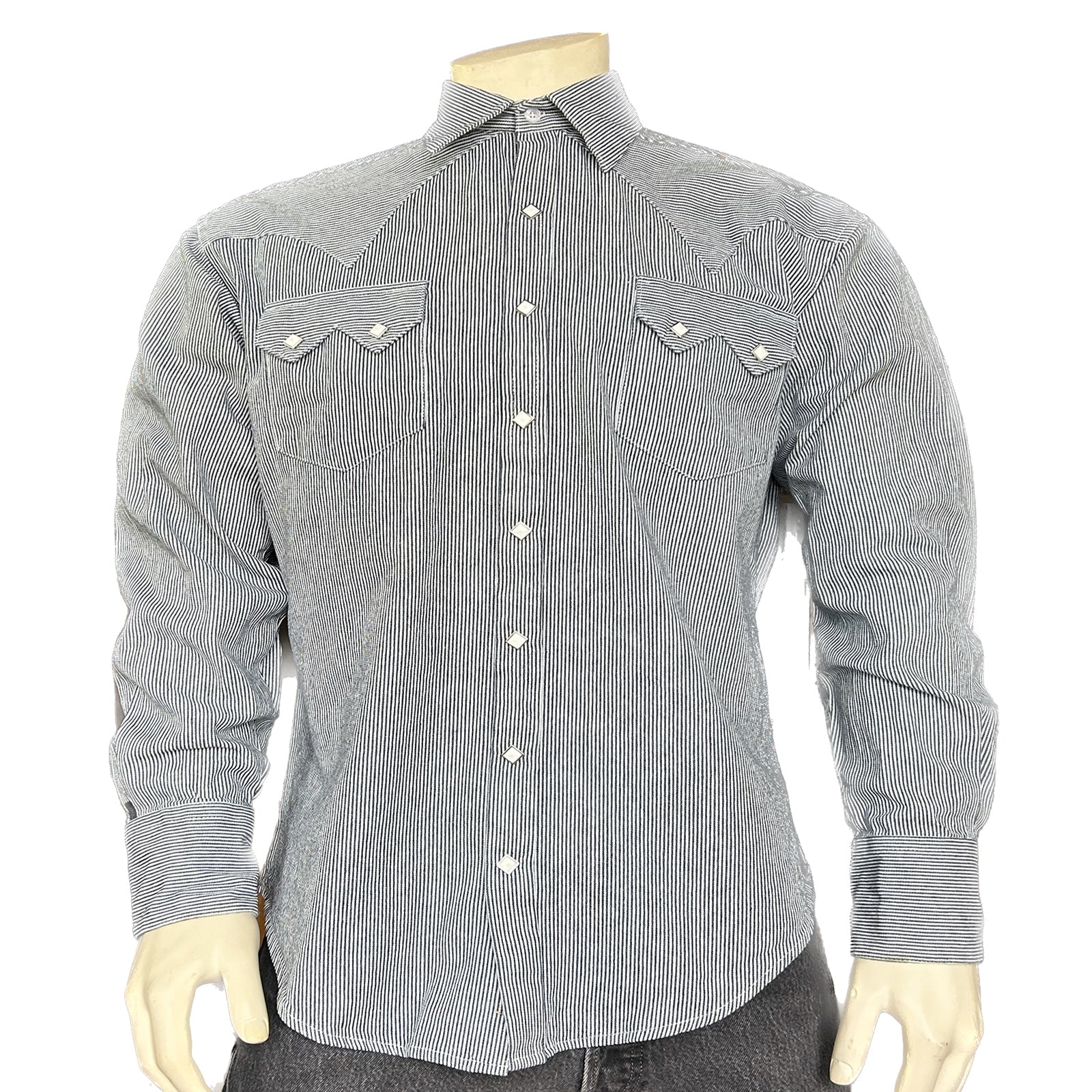 Rockmount Men's Denim Pinstripe Western Shirt