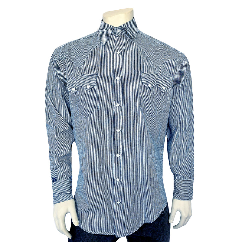 Men's Signature Denim Pinstripe Western Shirt