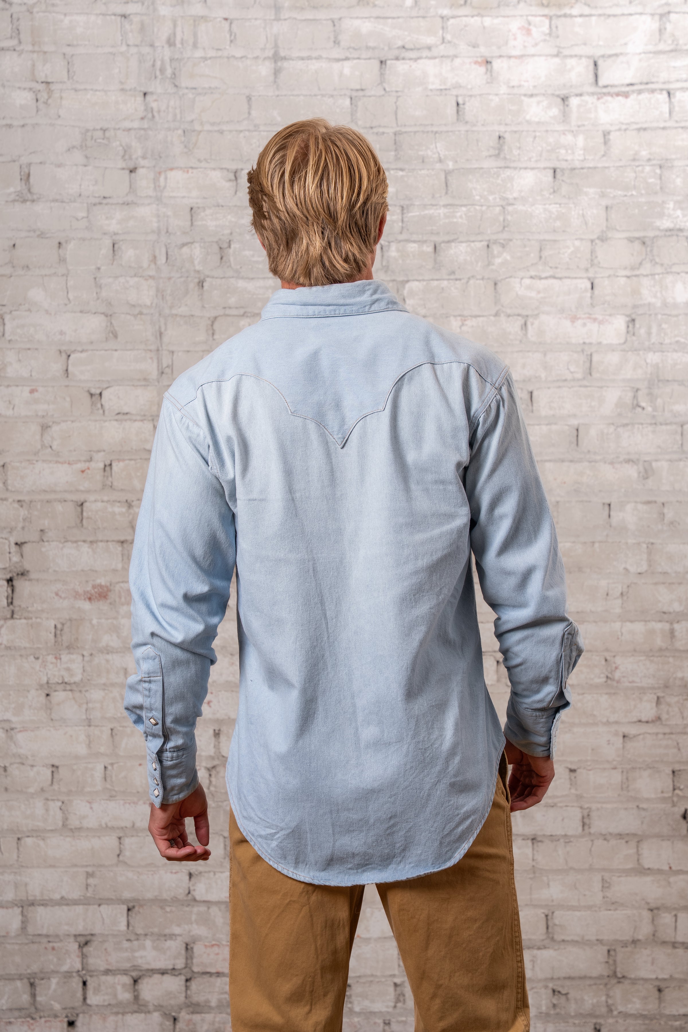blue denim dress shirt mens Axel's Roper Western Snap Shirt in Dark Blue, Dark Blue / XXXL