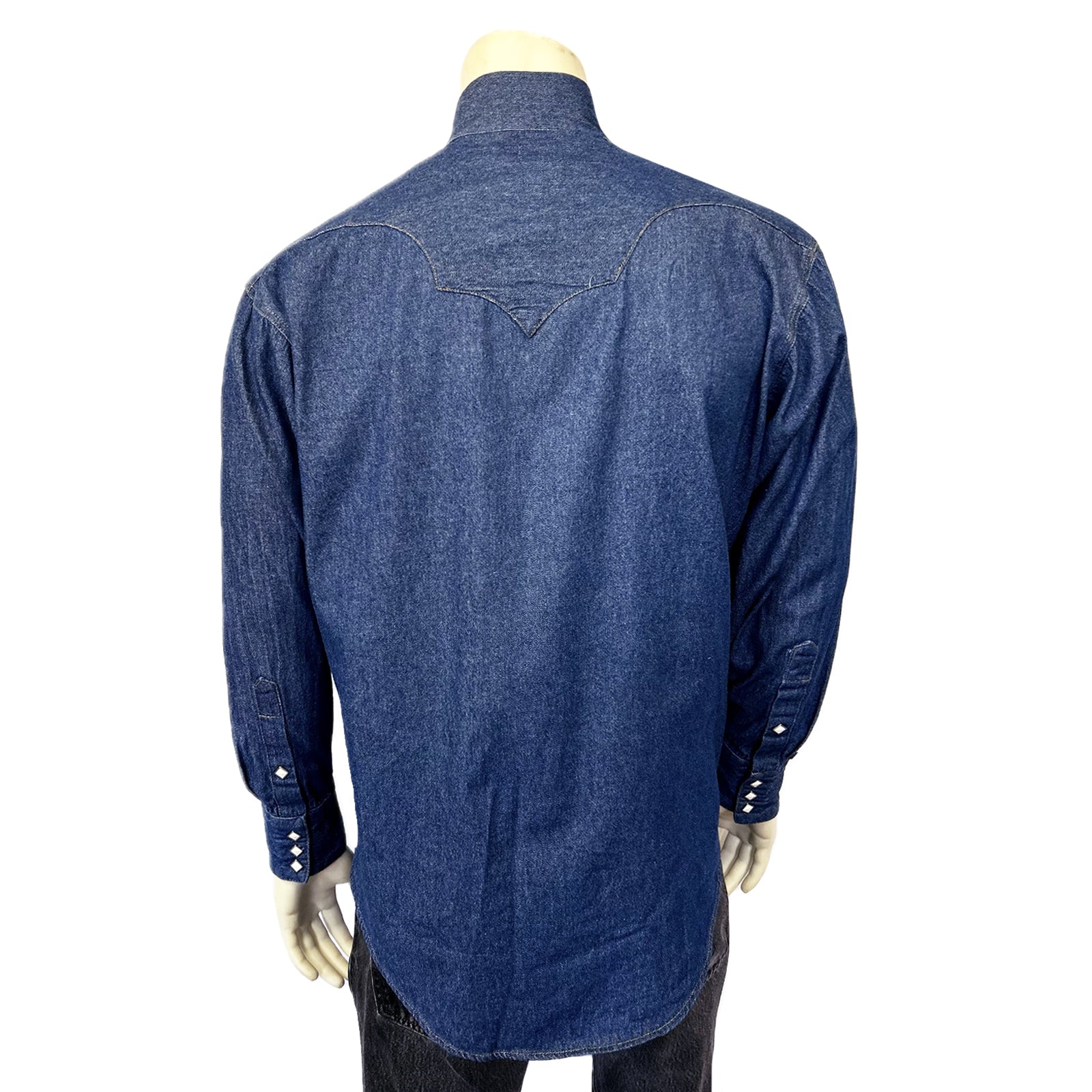 Rockmount Men's Classic Stonewash Denim Western Shirt