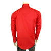 Men's Slim Fit Red Cotton Blend Western Shirt
