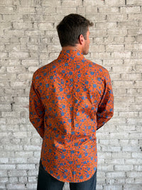 Rockmount Men's Brick Floral Print Western Shirt