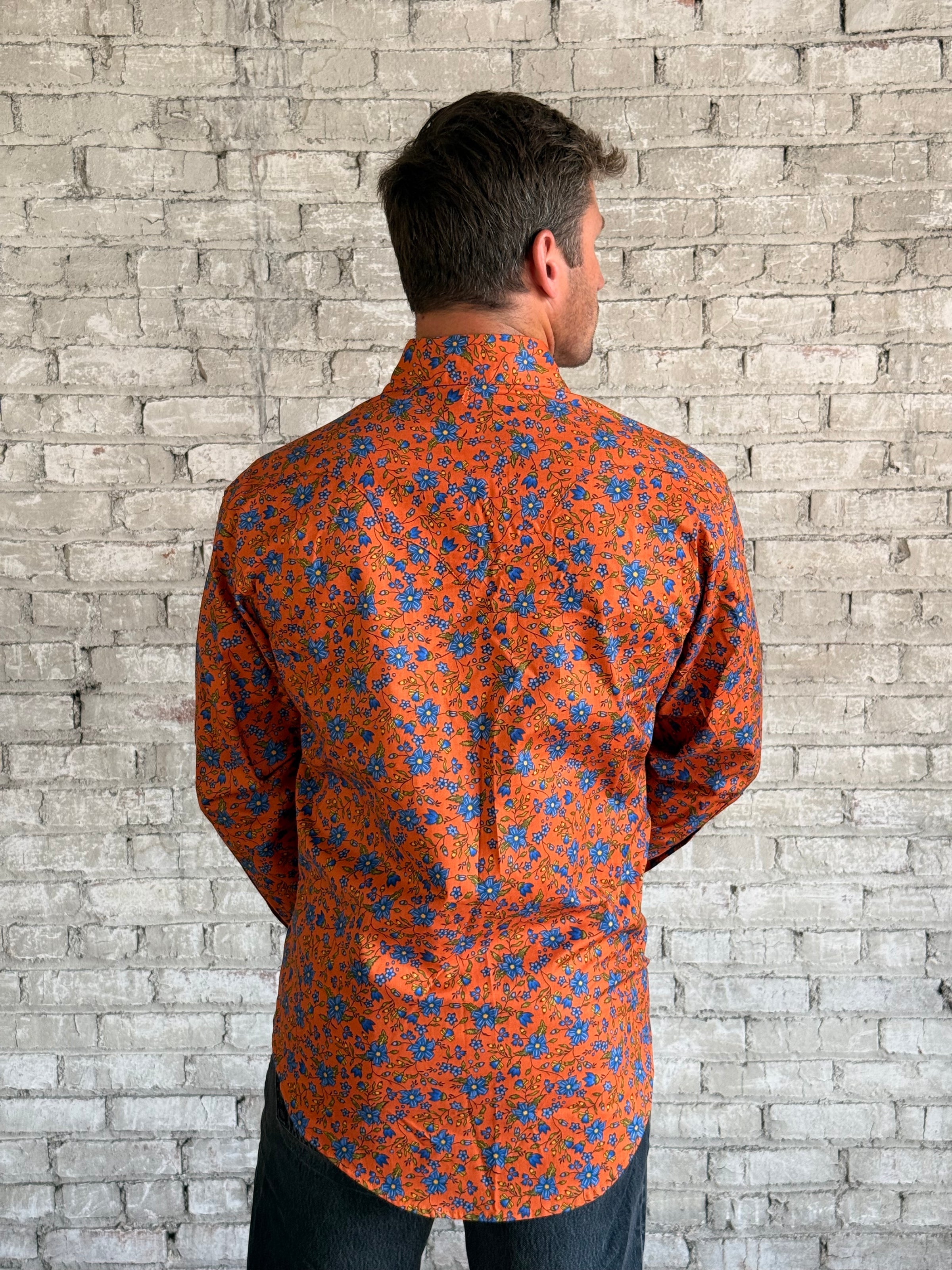 Rockmount Men's Brick Floral Print Western Shirt