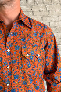 Rockmount Men's Brick Floral Print Western Shirt