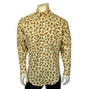 Men's Vintage Yellow Floral Print Western Shirt