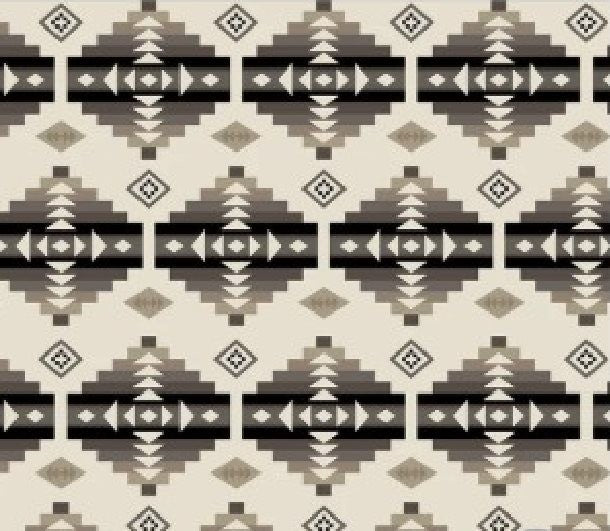 Men's Native Flannel Western Shirt in Black & White