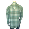 Men's Organic Plush Flannel Sage Green Plaid Western Shirt