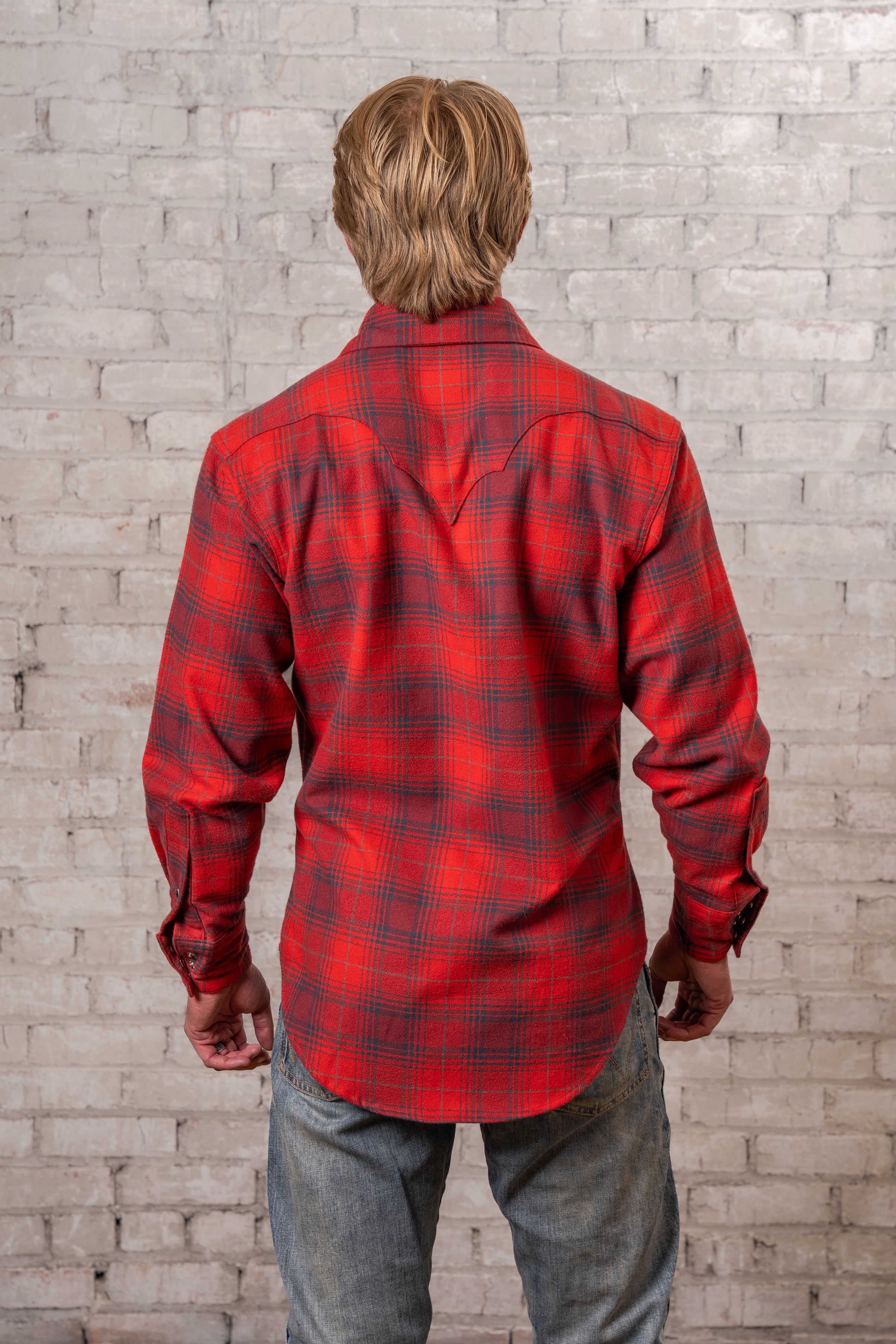red flannel dress shirt Men's Kurt Plaid Flannel Shirt in Red