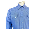 Men's Classic Indigo Linen Blend Western Dress Shirt