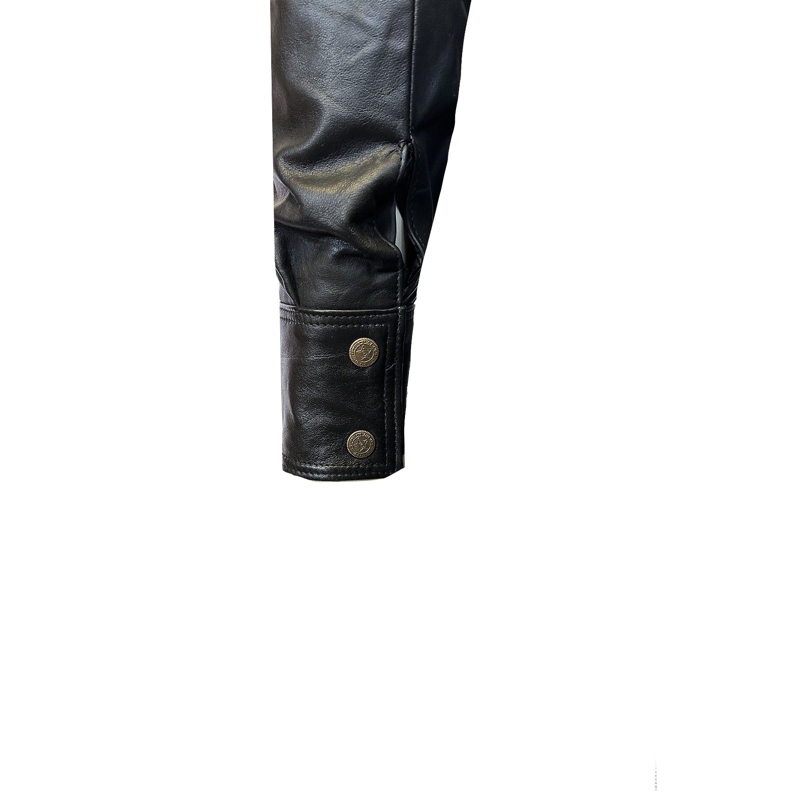 【送料無料】Rockmount Ranch Wear レザーシャツJKT黒S Rockmount Men's Calf Skin Leather Western Shirt in Charcoal Black