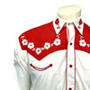 Men's 2-Tone Elvis Loving You Floral Embroidered Western Shirt