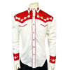 Men's 2-Tone Elvis Loving You Floral Embroidered Western Shirt