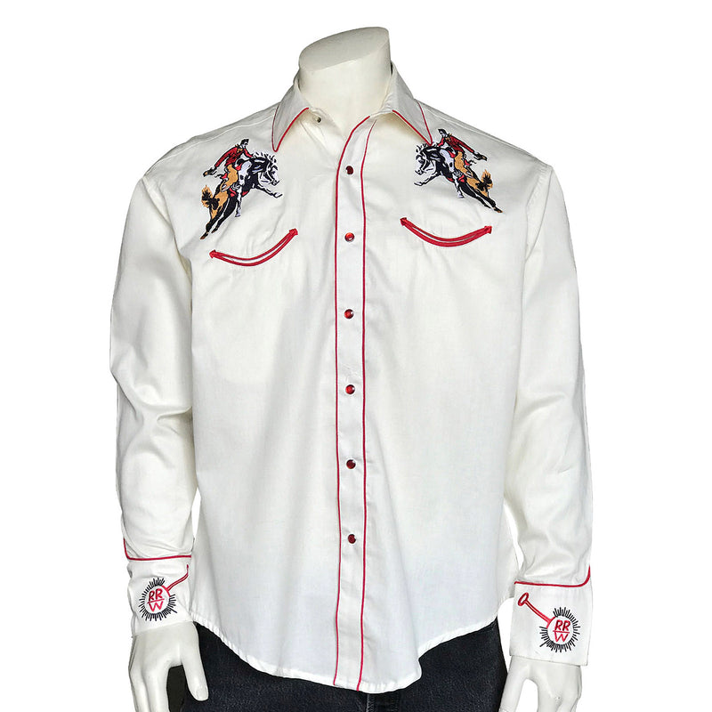 Rockmount Men’s Vintage Bronc Embroidered Western Shirt