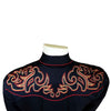 Men's Black Boot Top Embroidered Western Shirt