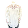 Men's Boot Top Embroidered Western Shirt in Ivory