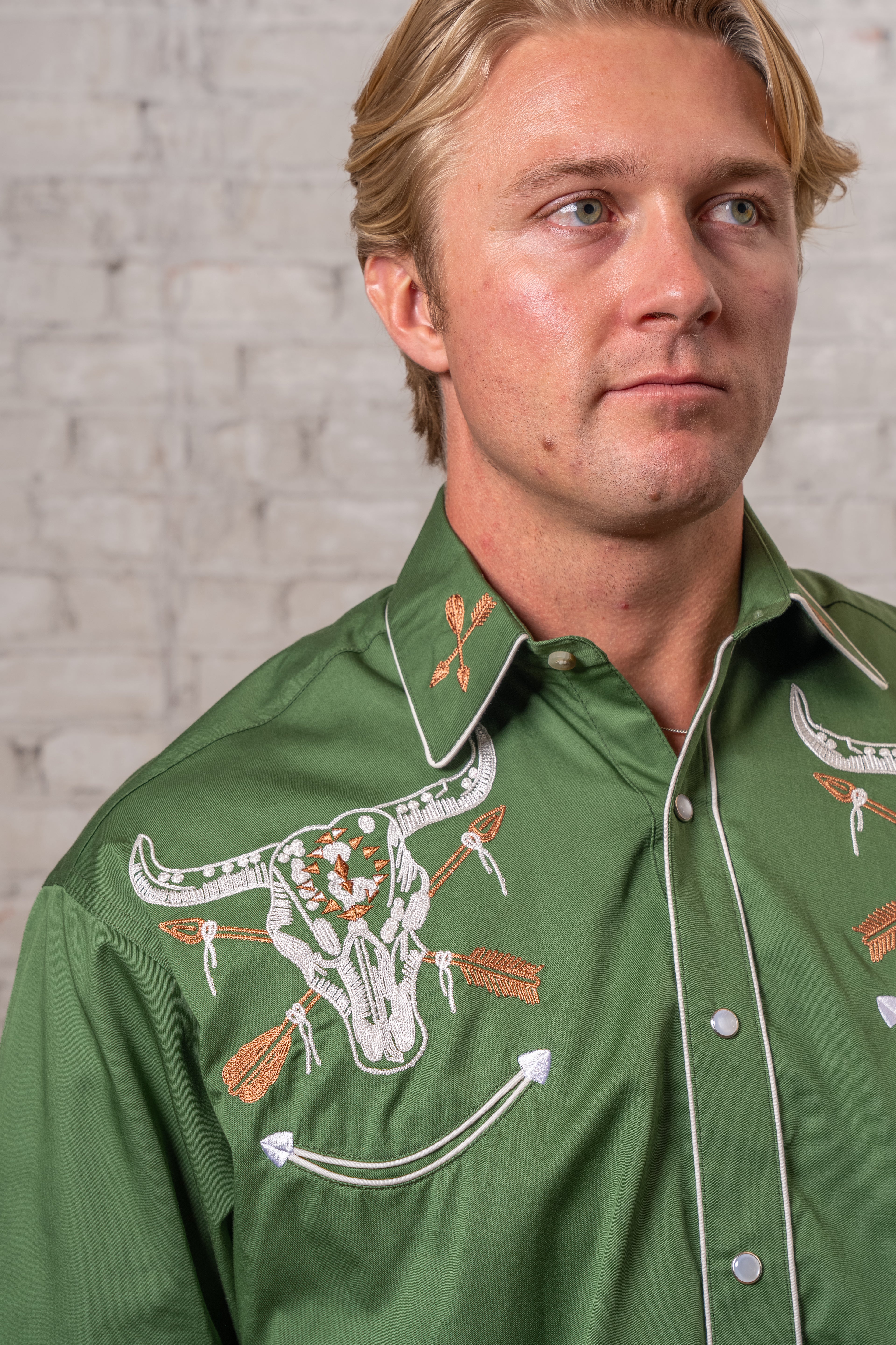 40s Arrow Cotton chain stitch work shirt 40s Arrow Cotton chain