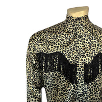 Men's Rock Star Leopard Fringe Western Shirt