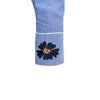 Men's Vintage Blue Floral Embroidery Western Shirt