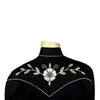 Men’s Vintage Black Floral Embroidered Western Shirt