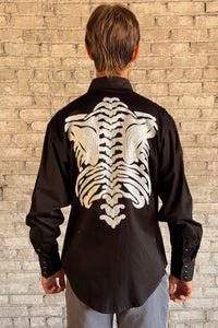Men's Zombie Cowboy Embroidered Western Shirt
