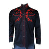 Men's Sugar Skulls Vintage Embroidered Western Shirt