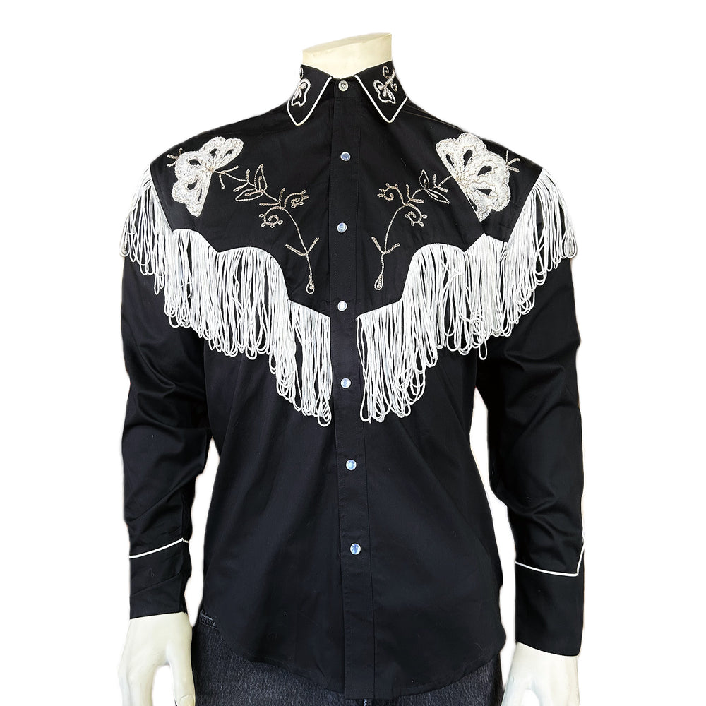 Rockmount Women's Black Fringe Embroidered Western Shirt