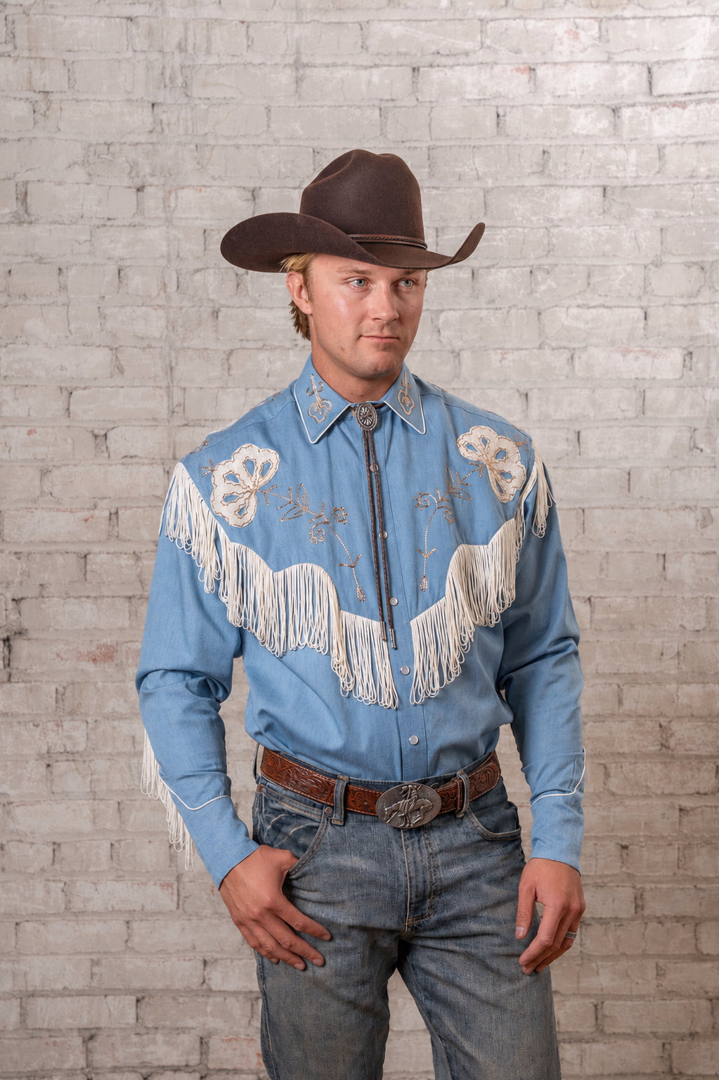 denim dress for men Men's Creek Barn Shirt | Color: BLUE Slim fit performance stretch This Is Why You Should