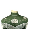 Men's Vintage Green Fringe Embroidered Western Shirt