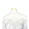 Men's Vintage White Fringe Embroidered Western Shirt