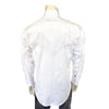 Men's Vintage White Fringe Embroidered Western Shirt