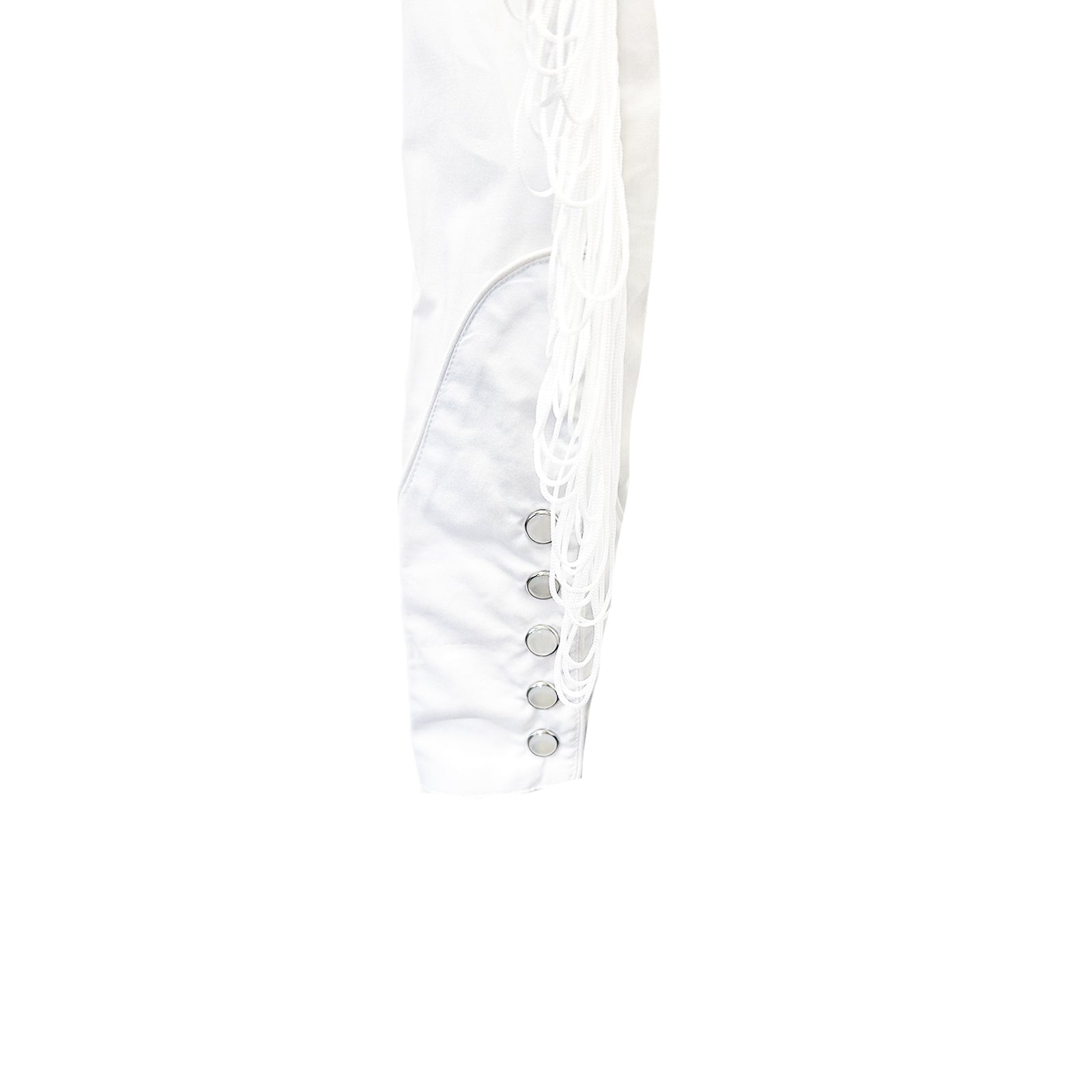Men's Vintage White Fringe Embroidered Western Shirt
