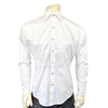 Men's Vintage White Fringe Embroidered Western Shirt