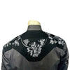 Men's Floral 2-Tone Black & Grey Embroidered Western Shirt