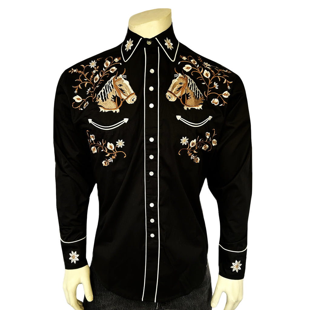 Embroidered Retro Western Shirt