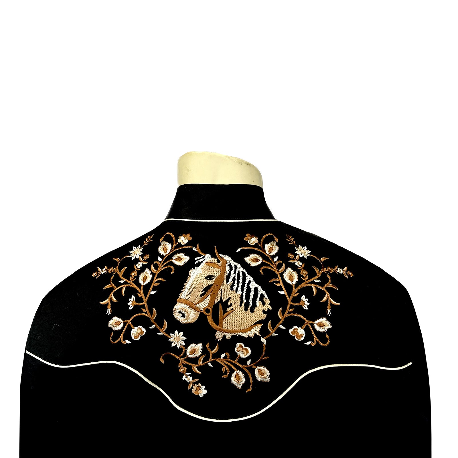 【送料0円】 Rockmount Men's Vintage Black Horse Head Embroidered Western トップス