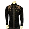 Men's Black Dead Cowboy Embroidered Western Shirt