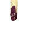 Men's Vintage 2-Tone Floral Embroidered Western Shirt in Tan & Burgundy