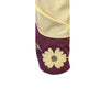 Men's Vintage 2-Tone Floral Embroidered Western Shirt in Tan & Burgundy