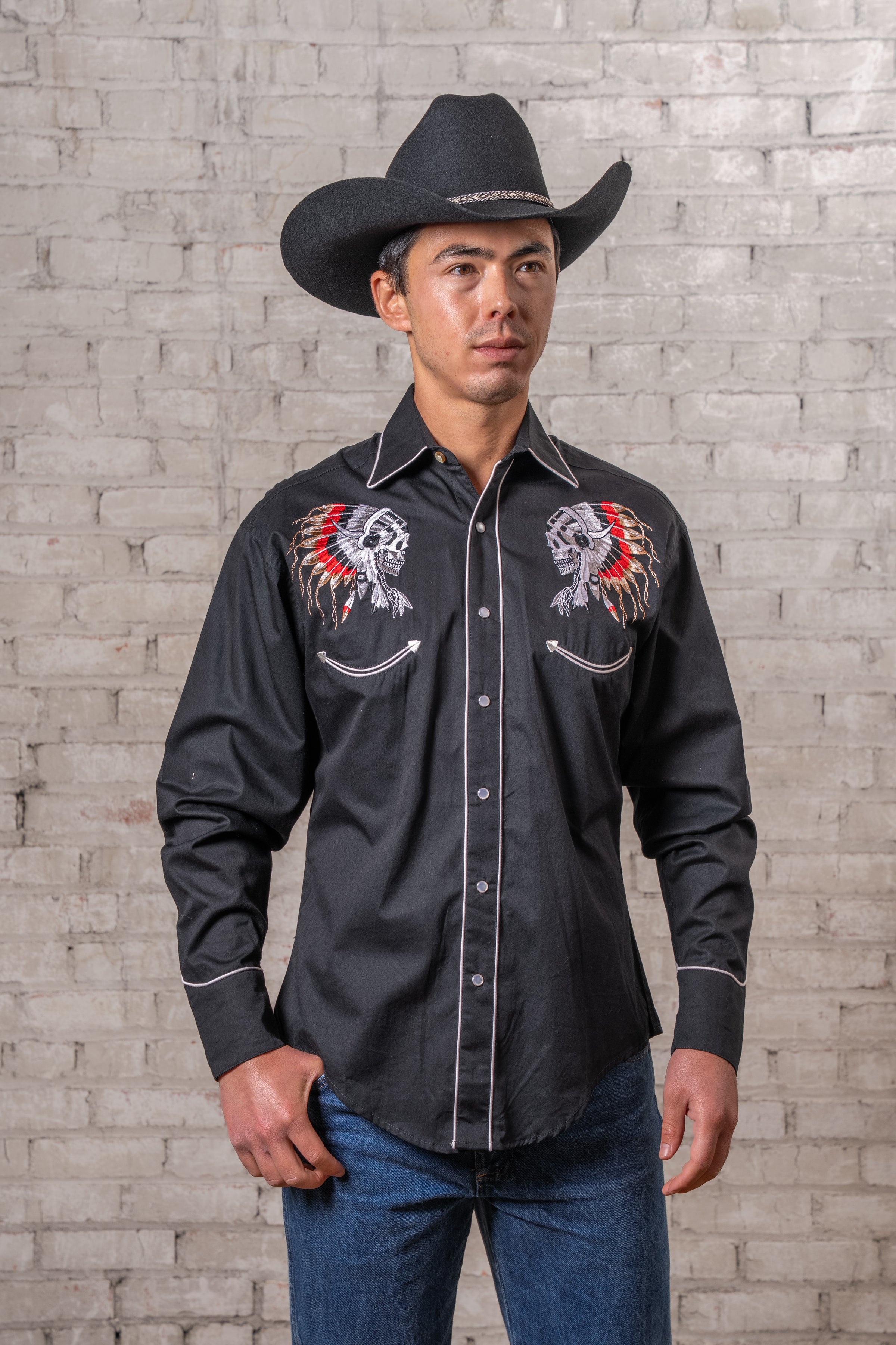 skull dress shirt for men McQueen Skull Print Shirt - Black - Men