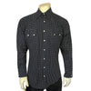 Men's American Stars Print Western Shirt in Navy