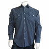 Men's American Stars Print Western Shirt in Navy