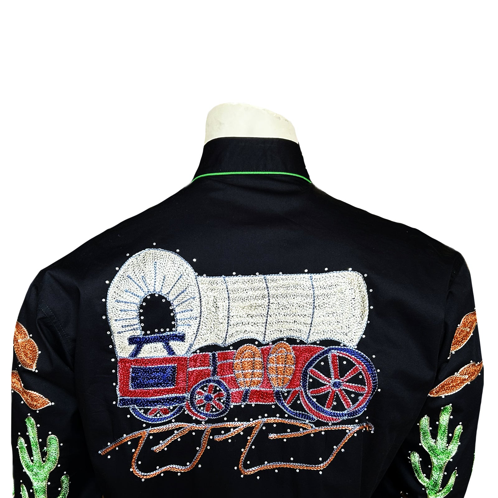 Men's Porter Wagoner Black Embroidered Western Shirt