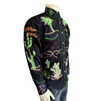 Men's Porter Wagoner Black Embroidered Western Shirt