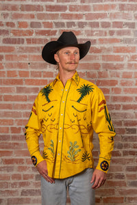 Men's Porter Wagoner Gold Embroidered Western Shirt