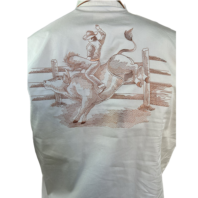 Men's Khaki Vintage Bull Rider Embroidery