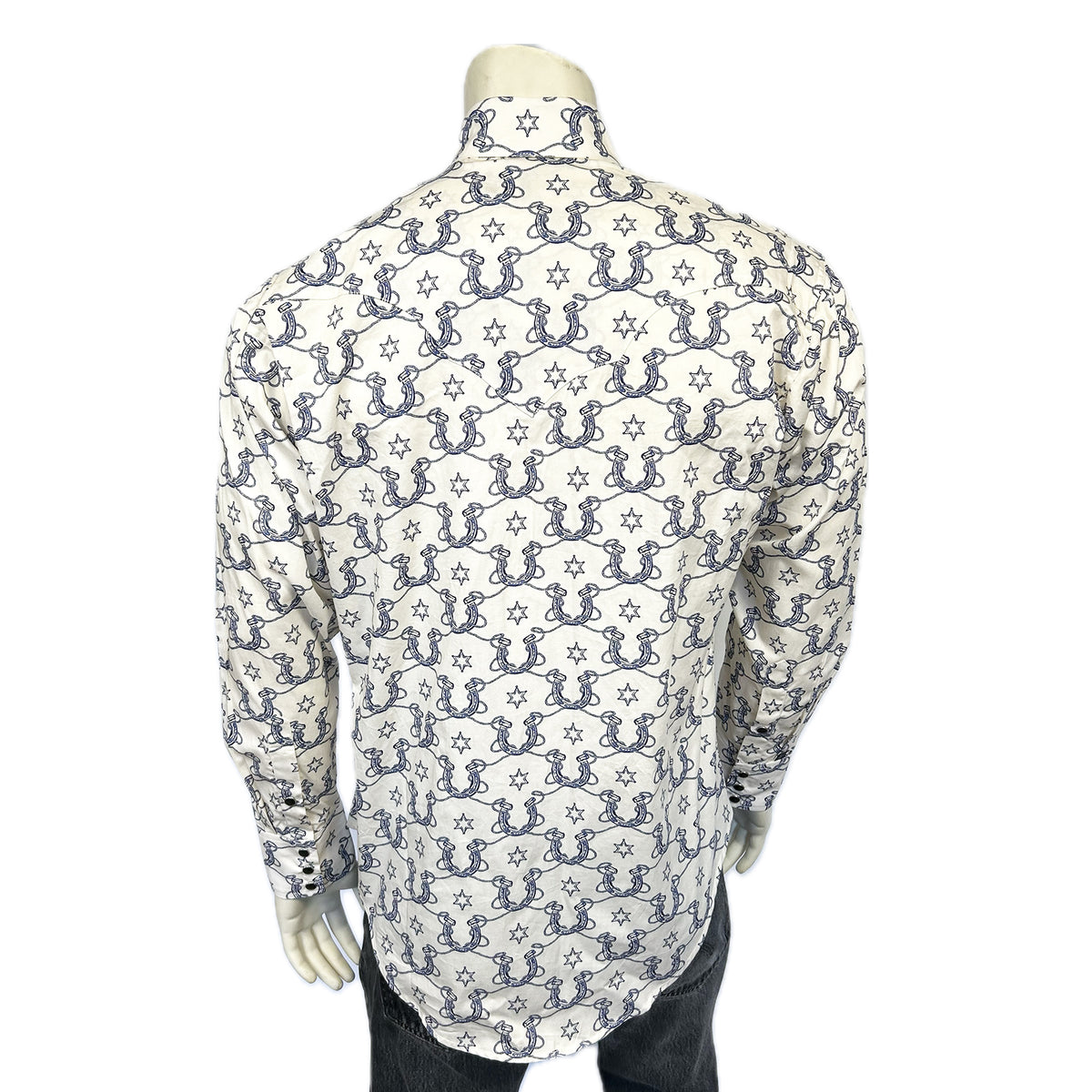 Men’s Natural Horseshoe Print Western Shirt