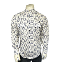 Men’s Natural Horseshoe Print Western Shirt