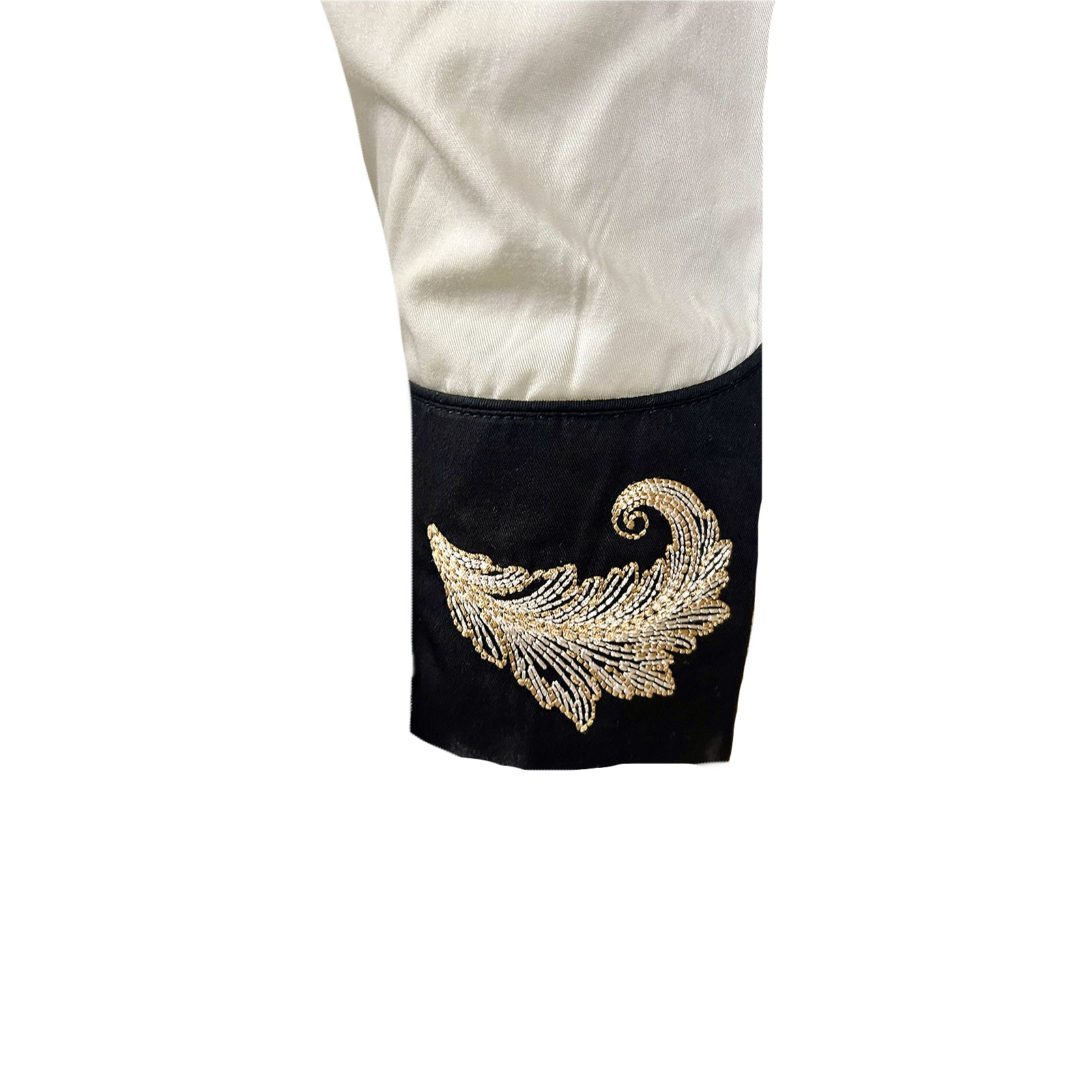 Rockmount Men's Vintage Shirt with Tan Floral Embroidery